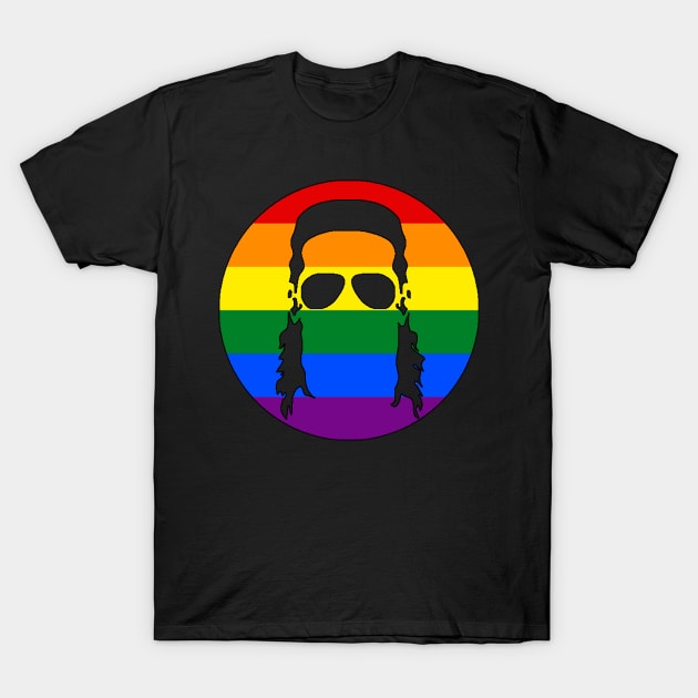 Mullet Silhouette - Rainbow T-Shirt by TheMulletShow